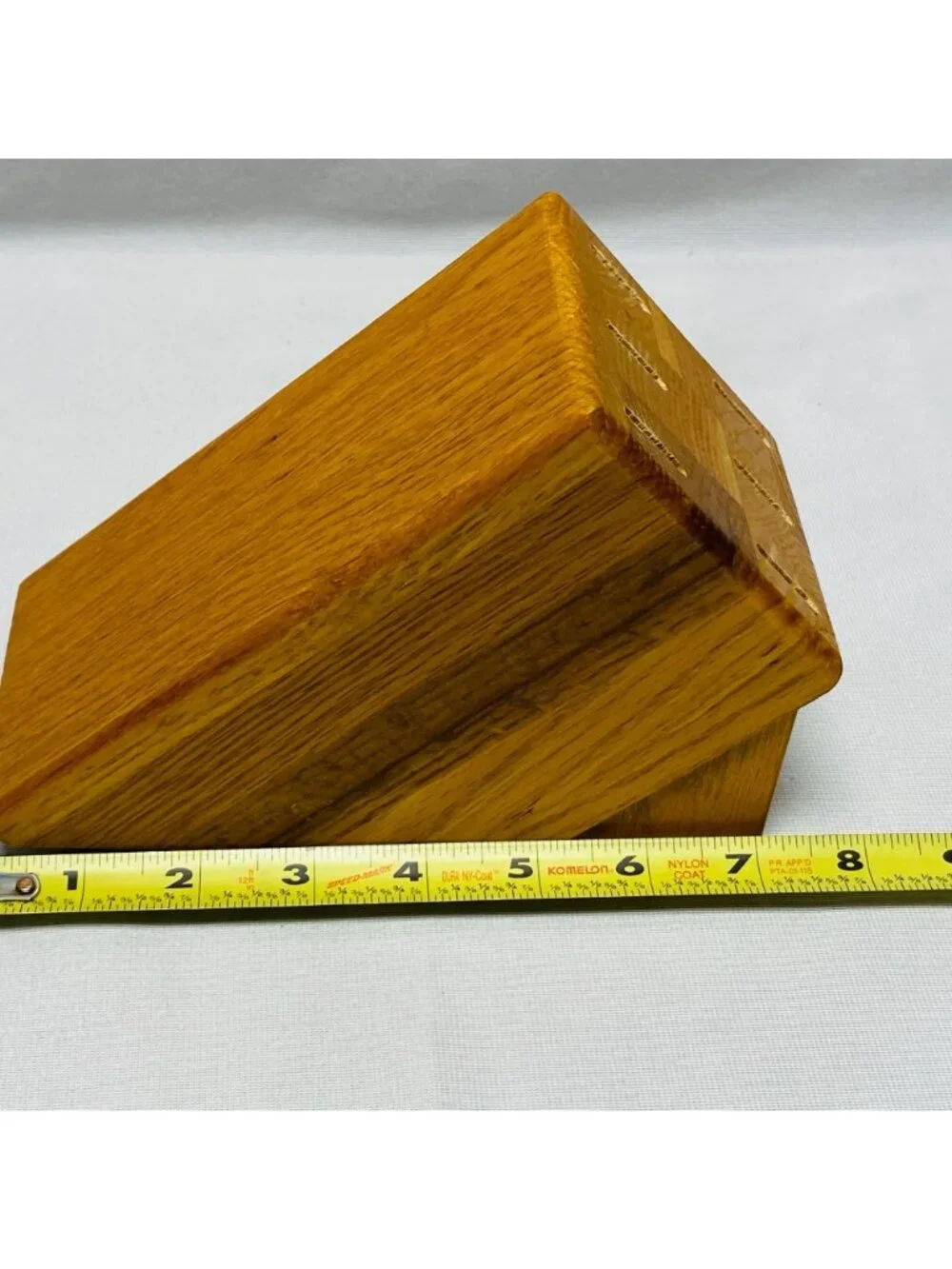 Cutco 6-Slot Wooden Table Knife Block Vertical Storage Hardwood USA Made